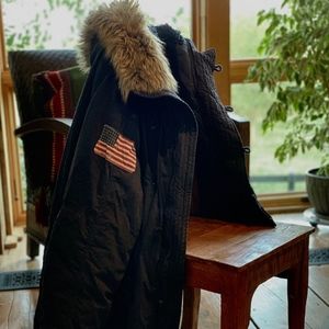 Polo Ralph Lauren Denim & Supply Snorkel Down Parka Coat Navy Blue